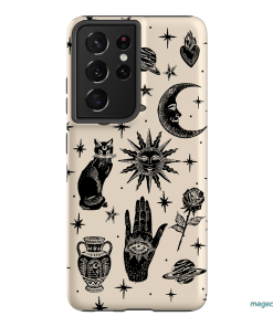 Astro Flash Beige Printed Phone Cases by Veronica Tucker - The Dairy
