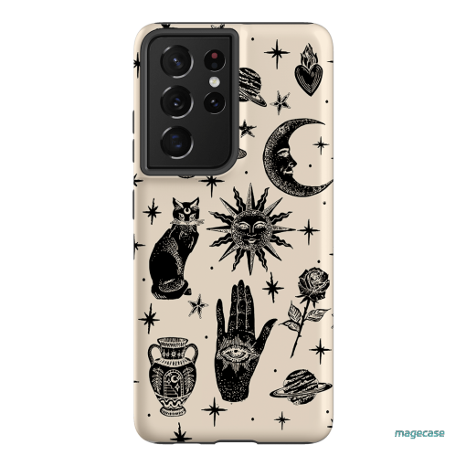 Astro Flash Beige Printed Phone Cases by Veronica Tucker - The Dairy