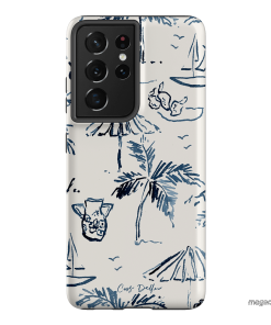 Balmy Blue Printed Phone Cases Samsung Galaxy S21 Ultra / Armoured by Cass Deller - The Dairy