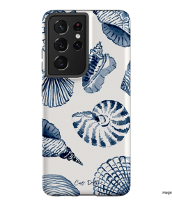 Blue Shells Printed Phone Cases Samsung Galaxy S21 Ultra / Armoured by Cass Deller - The Dairy