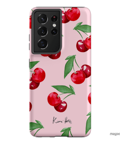 Cherry Rose Printed Phone Cases Samsung Galaxy S21 Ultra / Armoured by Kerrie Hess - The Dairy