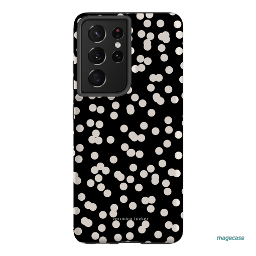 Mini Confetti Noir Printed Phone Cases Samsung Galaxy S21 Ultra / Armoured by Veronica Tucker - The Dairy