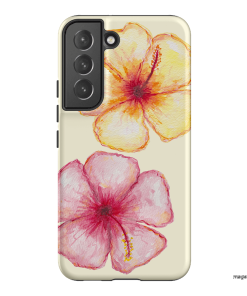 Hibiscus Flower Yellow Printed Phone Cases Samsung Galaxy S22 / Armoured by BG. Studio - The Dairy