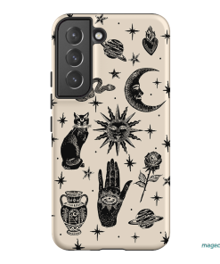 Astro Flash Beige Printed Phone Cases Samsung Galaxy S22 / Armoured by Veronica Tucker - The Dairy