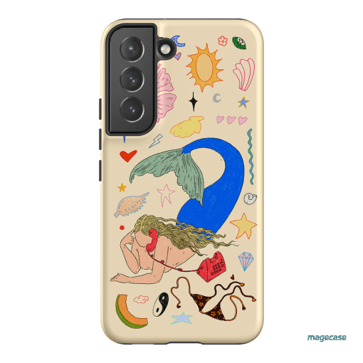 Mermaid Salad Cream Printed Phone Cases Samsung Galaxy S22 Plus / Armoured by Easty Beasty - The Dairy
