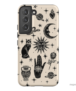 Astro Flash Beige Printed Phone Cases by Veronica Tucker - The Dairy