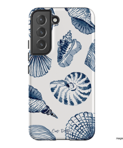 Blue Shells Printed Phone Cases Samsung Galaxy S22 Plus / Armoured by Cass Deller - The Dairy