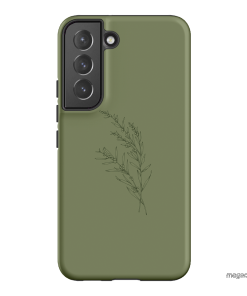 Khaki Wattle Printed Phone Cases Samsung Galaxy S22 Plus / Armoured by Typoflora - The Dairy