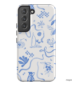 Mediterranean Wave Printed Phone Cases Samsung Galaxy S22 Plus / Armoured by Charlie Taylor - The Dairy