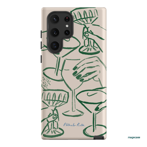 Cheers Printed Phone Cases Samsung Galaxy S22 Ultra / Armoured by Phthalo Ruth - The Dairy