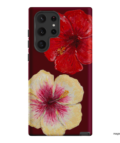 Hibiscus Flower Printed Phone Cases Samsung Galaxy S22 Ultra / Armoured by BG. Studio - The Dairy