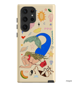 Mermaid Salad Cream Printed Phone Cases Samsung Galaxy S22 Ultra / Armoured by Easty Beasty - The Dairy