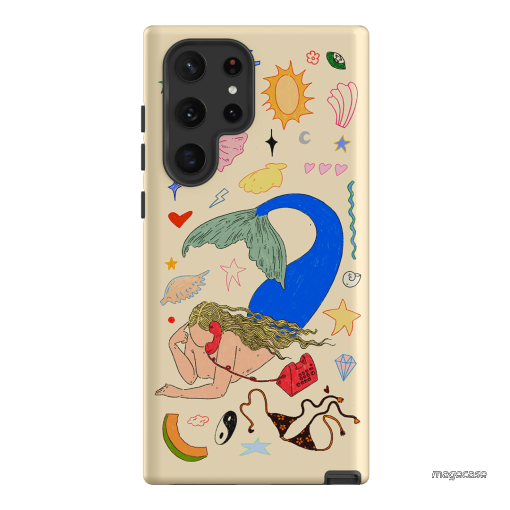 Mermaid Salad Cream Printed Phone Cases Samsung Galaxy S22 Ultra / Armoured by Easty Beasty - The Dairy