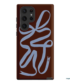 Mocha Ribbon Printed Phone Cases Samsung Galaxy S22 Ultra / Armoured by Jasmine Dowling - The Dairy