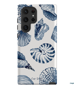 Blue Shells Printed Phone Cases Samsung Galaxy S22 Ultra / Armoured by Cass Deller - The Dairy