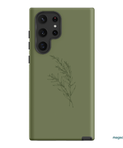 Khaki Wattle Printed Phone Cases Samsung Galaxy S22 Ultra / Armoured by Typoflora - The Dairy