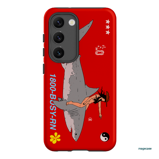 1800-Busy Rn in Red Printed Phone Cases Samsung Galaxy S23 / Armoured by Easty Beasty - The Dairy