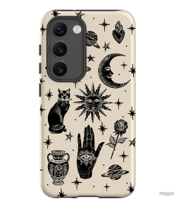 Astro Flash Beige Printed Phone Cases Samsung Galaxy S23 / Armoured by Veronica Tucker - The Dairy