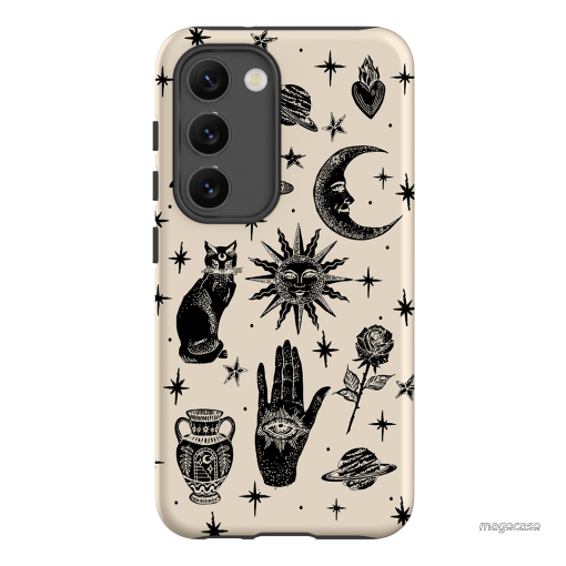 Astro Flash Beige Printed Phone Cases Samsung Galaxy S23 / Armoured by Veronica Tucker - The Dairy