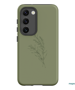 Khaki Wattle Printed Phone Cases Samsung Galaxy S23 / Armoured by Typoflora - The Dairy