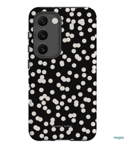 Mini Confetti Noir Printed Phone Cases Samsung Galaxy S23 / Armoured by Veronica Tucker - The Dairy