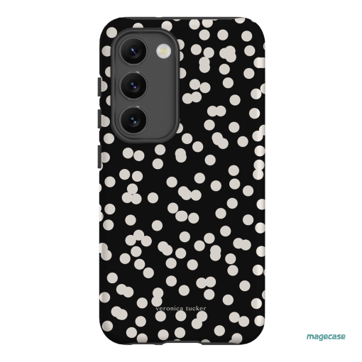Mini Confetti Noir Printed Phone Cases Samsung Galaxy S23 / Armoured by Veronica Tucker - The Dairy