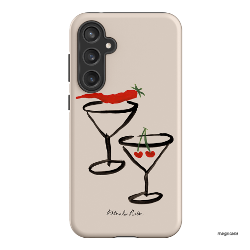 Chilli Cherry Printed Phone Cases by Phthalo Ruth - The Dairy
