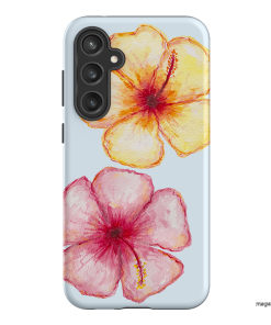 Hibiscus Flower Blue Printed Phone Cases Samsung Galaxy S23 FE / Armoured by BG. Studio - The Dairy