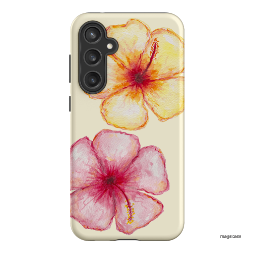 Hibiscus Flower Yellow Printed Phone Cases Samsung Galaxy S23 FE / Armoured by BG. Studio - The Dairy