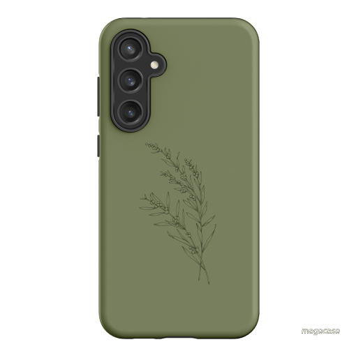 Khaki Wattle Printed Phone Cases Samsung Galaxy S23 FE / Armoured by Typoflora - The Dairy