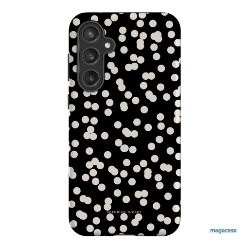 Mini Confetti Noir Printed Phone Cases Samsung Galaxy S23 FE / Armoured by Veronica Tucker - The Dairy