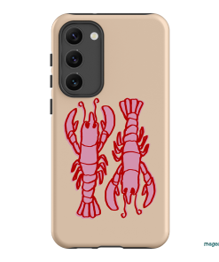 Lobster Love Peach Printed Phone Cases Samsung Galaxy S23 Plus / Armoured by The Dairy - The Dairy