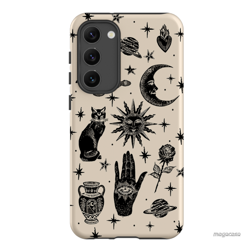 Astro Flash Beige Printed Phone Cases Samsung Galaxy S23 Plus / Armoured by Veronica Tucker - The Dairy