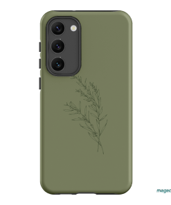 Khaki Wattle Printed Phone Cases Samsung Galaxy S23 Plus / Armoured by Typoflora - The Dairy
