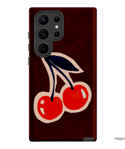Cherries Printed Phone Cases Samsung Galaxy S23 Ultra / Armoured by Studio Bon - The Dairy