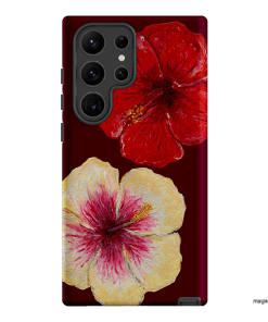 Hibiscus Flower Printed Phone Cases Samsung Galaxy S23 Ultra / Armoured by BG. Studio - The Dairy