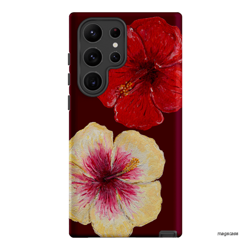 Hibiscus Flower Printed Phone Cases Samsung Galaxy S23 Ultra / Armoured by BG. Studio - The Dairy