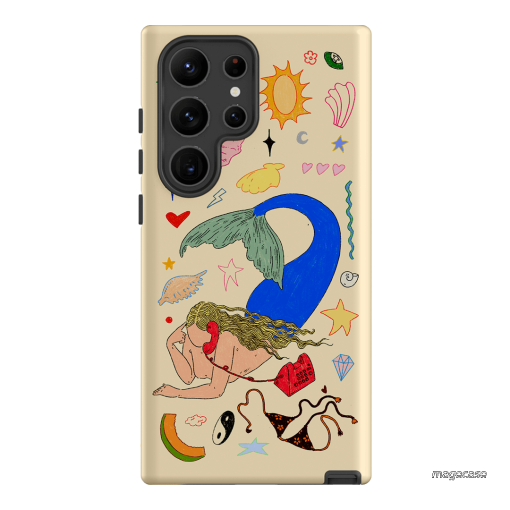 Mermaid Salad Cream Printed Phone Cases Samsung Galaxy S23 Ultra / Armoured by Easty Beasty - The Dairy