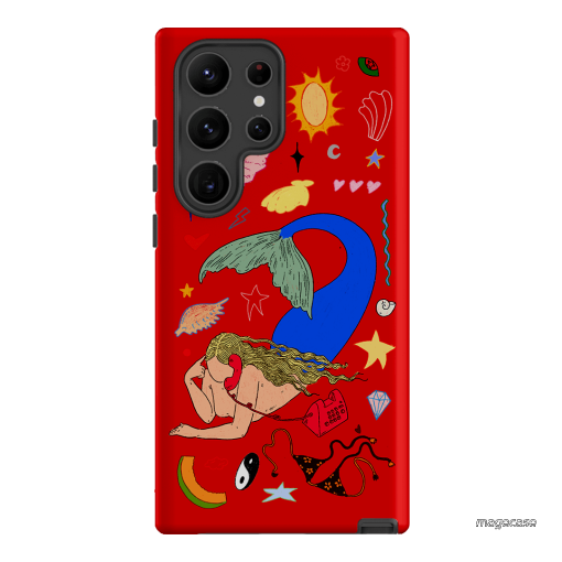 Mermaid Salad Scarlet Printed Phone Cases Samsung Galaxy S23 Ultra / Armoured by Easty Beasty - The Dairy