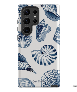 Blue Shells Printed Phone Cases Samsung Galaxy S23 Ultra / Armoured by Cass Deller - The Dairy