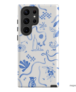 Mediterranean Wave Printed Phone Cases Samsung Galaxy S23 Ultra / Armoured by Charlie Taylor - The Dairy