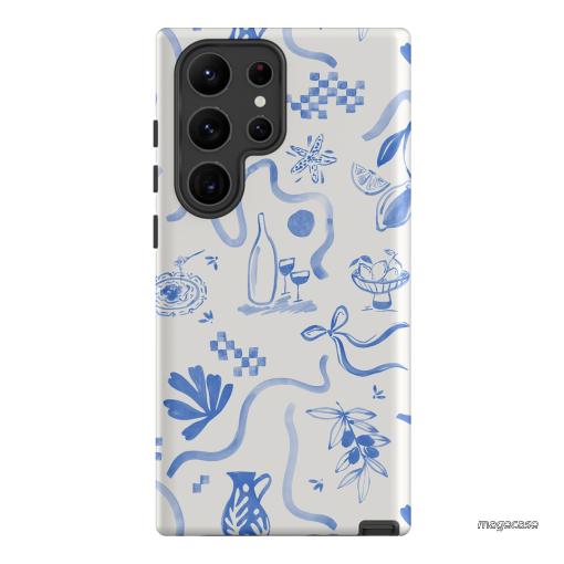 Mediterranean Wave Printed Phone Cases Samsung Galaxy S23 Ultra / Armoured by Charlie Taylor - The Dairy