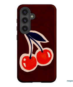 Cherries Printed Phone Cases Samsung Galaxy S24 / Armoured by Studio Bon - The Dairy
