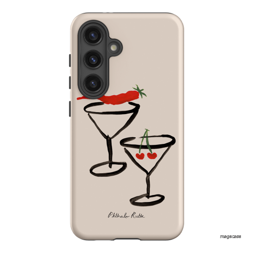 Chilli Cherry Printed Phone Cases by Phthalo Ruth - The Dairy