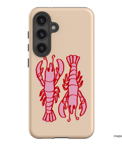 Lobster Love Peach Printed Phone Cases Samsung Galaxy S24 / Armoured by The Dairy - The Dairy