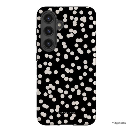 Mini Confetti Noir Printed Phone Cases Samsung Galaxy S24 / Armoured by Veronica Tucker - The Dairy