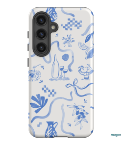 Mediterranean Wave Printed Phone Cases Samsung Galaxy S24 / Armoured by Charlie Taylor - The Dairy
