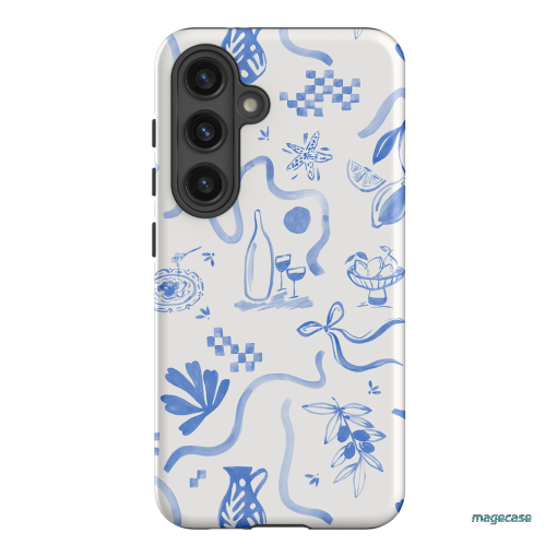 Mediterranean Wave Printed Phone Cases Samsung Galaxy S24 / Armoured by Charlie Taylor - The Dairy