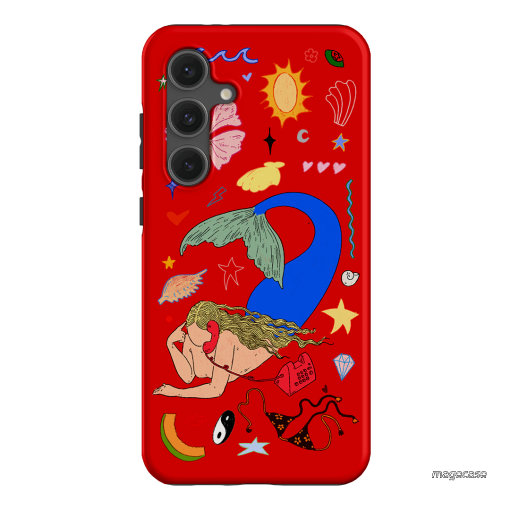 Mermaid Salad Scarlet Printed Phone Cases Samsung Galaxy S24 FE / Armoured by Easty Beasty - The Dairy