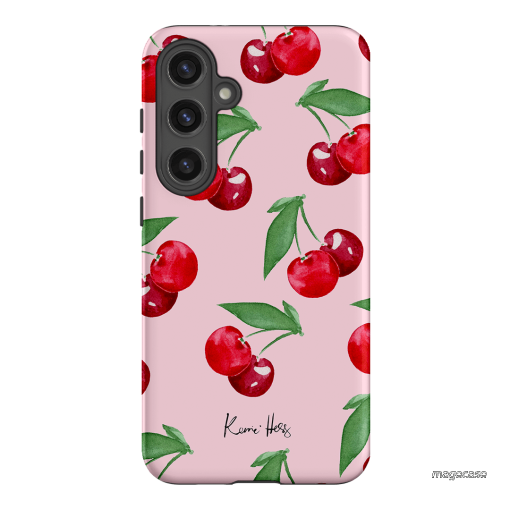 Cherry Rose Printed Phone Cases by Kerrie Hess - The Dairy